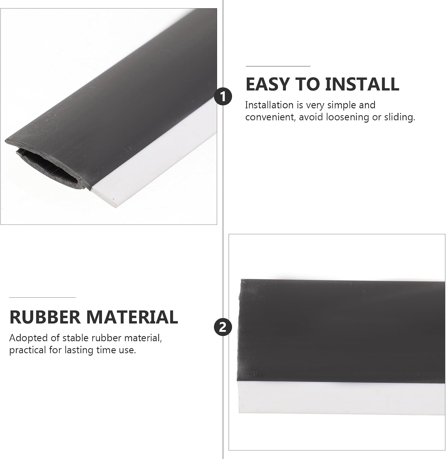 Uonlytech 4pcs Dustpan Rubber Lip Dustpan Rubber Edge Replacement Lip for Dustpan Rubber Lip for Dustpan Dustpan Edge Dustpan Repair Finishing Garbage Shovel Rubber Strip Scrub
