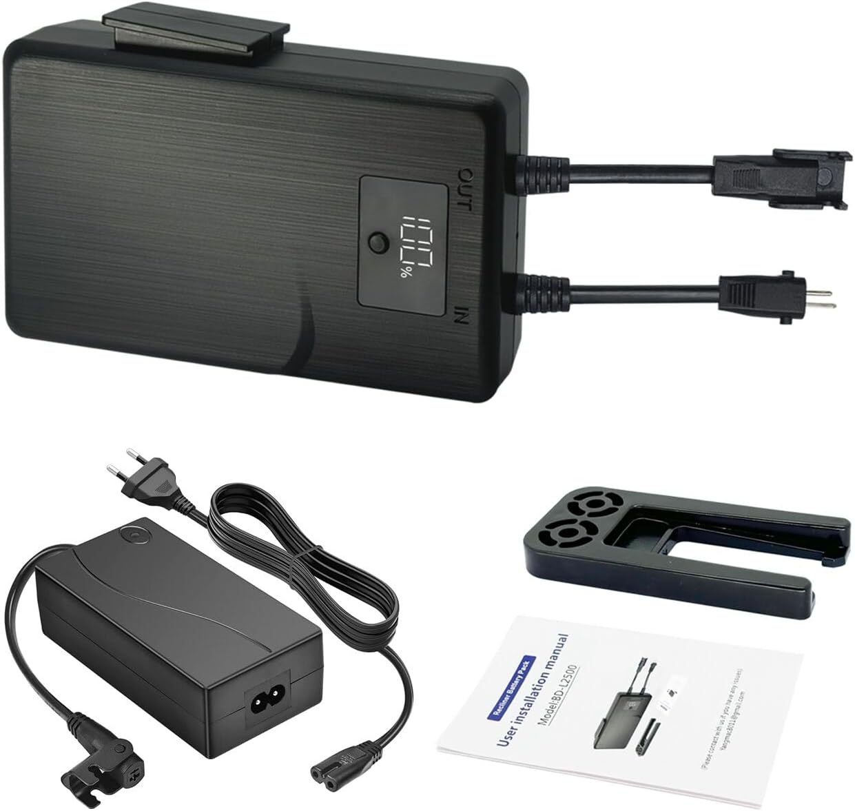 STAIGO Battery Pack for Power Recliner with LED Display-with Charger Reclining Furniture,Sofa,Lift Chair,Wireless Rechargeable Battery Pack for 2-Pin Electric Motion Furniture