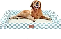 Vista 140 de Cama grande para perros ortopédica lavable: camas con almohada XL para perros grandes, sofá de espuma viscoelástica, impermeable, funda extraíble