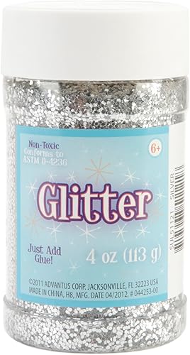 Glitter 4 Ounces-Silver