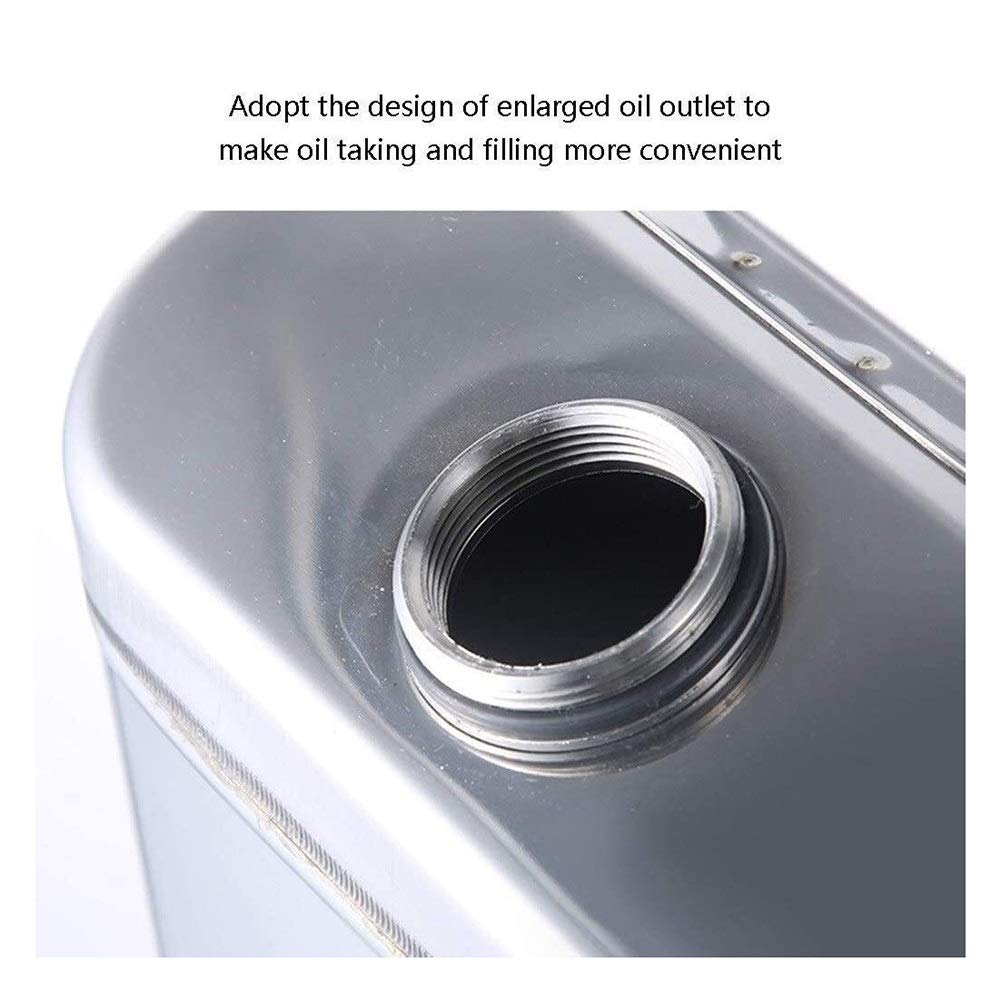 Tanica per Benzina Tanica per Carburante Serbatoio del gas da 20 l, 25 l, 30 l, tanica for benzina in acciaio inossidabile 304, serbatoio di stoccaggio del carburante portatile, con tubo flessibile, f