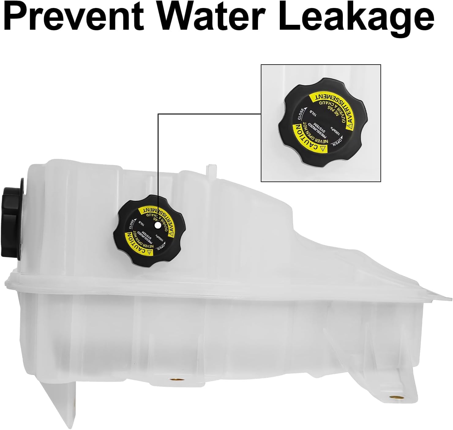 Coolant Tank Reservoir Compatible with 2008-2017 Freightliner Cascadia Columbia Century M2, Replaces 525263005