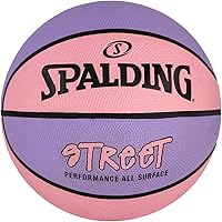 Spalding Street Outdoor Rubber Basketball - Youth Size 5 (27.5") Durable Grip for Asphalt & Park Play