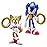 Official Sonic The Hedgehog Metallic Sonic & Tails 4 Action Figures - Buildable, Interchangeable Arms & Accessories, Collector Window Box