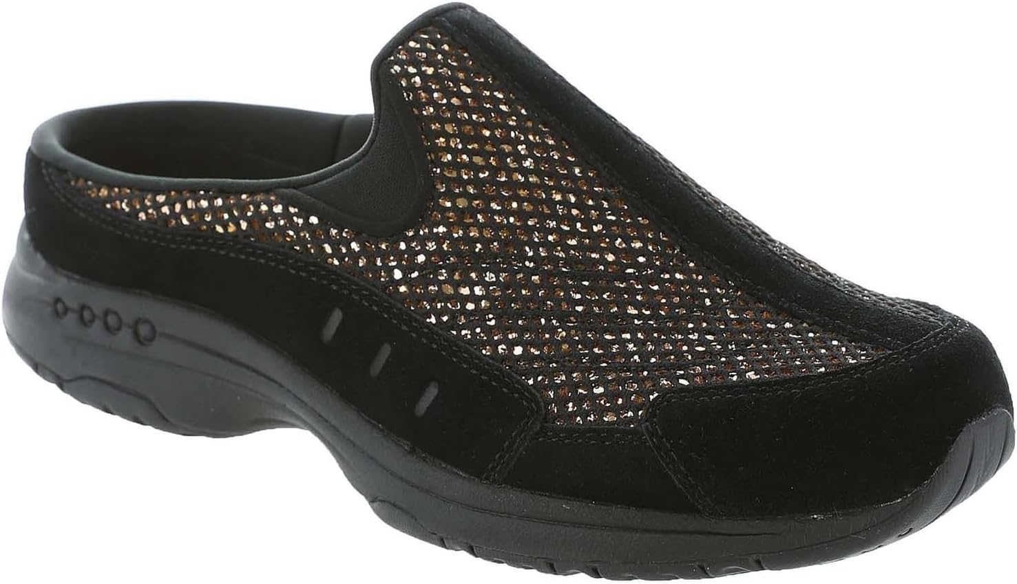 Easy Spirit Traveltime Women's Slip On, 5 B(M) US, Black-Black-Gold-Glitter