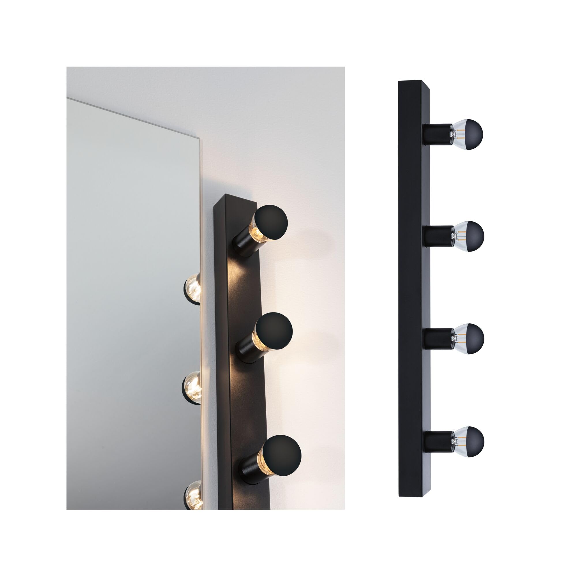 Paulmann 80099 Spiegelleuchte IP44 E14 230V max. 4x40W dimmbar Schwarz