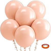 Vista 143 de Bezente - Globos de 18 pulgadas grandes y gruesos de látex redondos para cumpleaños, despedidas de soltera, revelación de género y bodas, rosa, 30