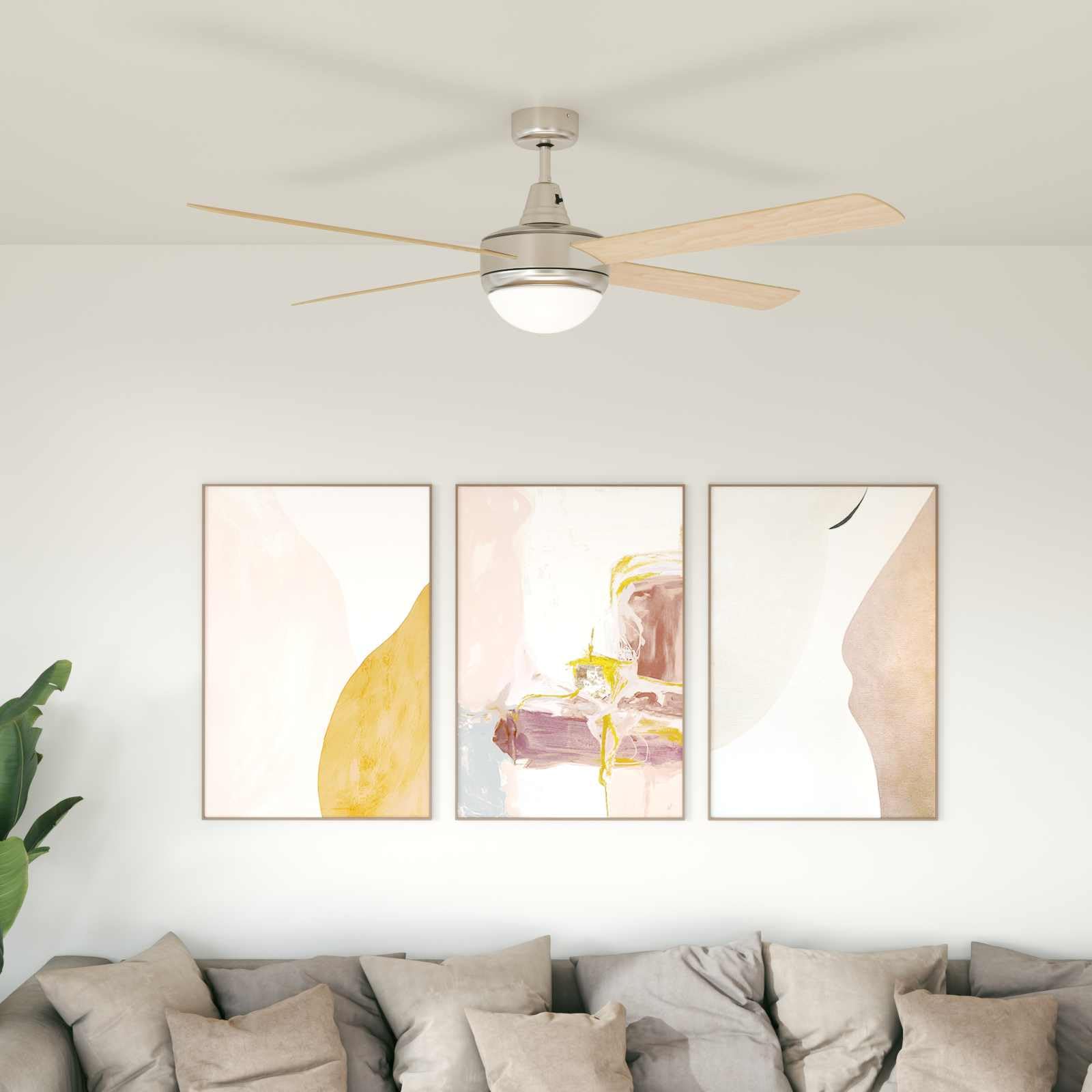 Genérico Ventilador de Techo con Luz y Control Remoto Ø 130 cm Sonoma,Casa y jardín,Electrodomésticos,Control del Clima,Ventiladores,Ventiladores de Techo,7.265 kg-42035650