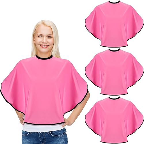 SATINIOR 4 Pieces Barbers Cape Salon Cape Makeup Cape Waterproof Hair Color Cape Hair Cutting Cape for Women, Men and Kids