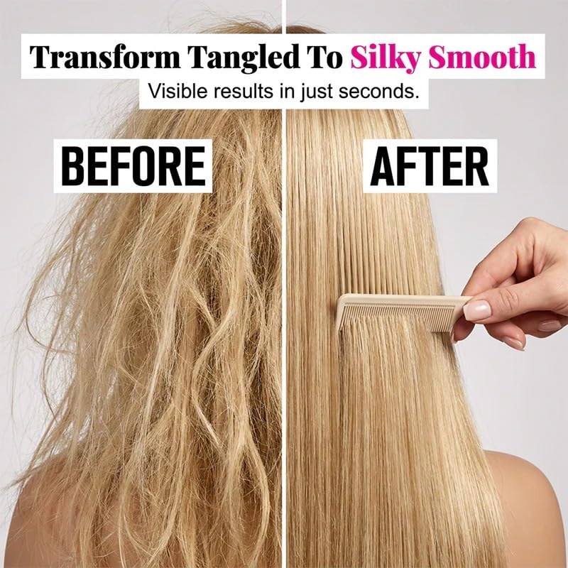 Wig Straightening & Smoothing Spray, Wig Care Products, Wigs Leave-In Conditioner Spray – Detangles, Smooths & Refreshes – Lightweight, Frizz Reducing,Non-Greasy Formula for Daily Us (Smoothing(50ml))