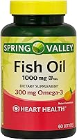 Vista 1 de Aceite de pescado Omega 3 de 1000 mg – 60 cápsulas blandas, suplementos de omega-3 para mujeres y hombres, aceite de pescado, ácido graso de aceite