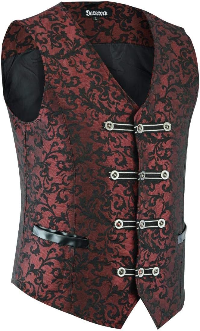 Men's Vest Waistcoat Damask Velvet Gothic Steampunk Aristocrat VTG/Brocade Vest