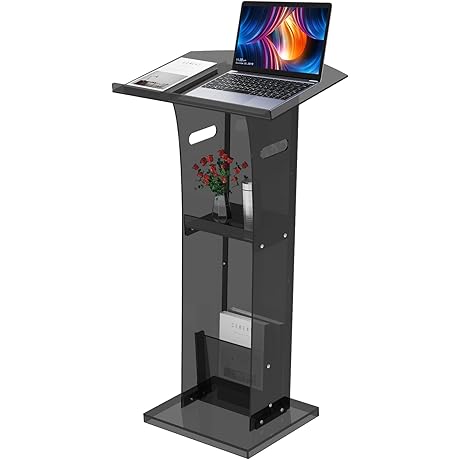KSacry Acrylic Podium with Storage: A Superior Presentation Stand for Every Occasion