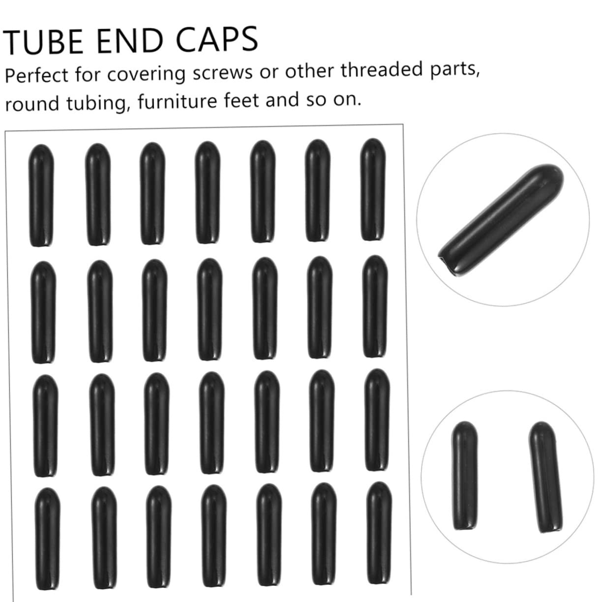 Screw End Caps 750 Pcs Thread Protection Cap Rubber Set Soft Bolt Screw Protectors, 2X0.3CMx3pcs, Blackx3pcs, YCS30W320196JY