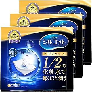 シルコット うるうるコットン スポンジ仕立て 40枚入×3個