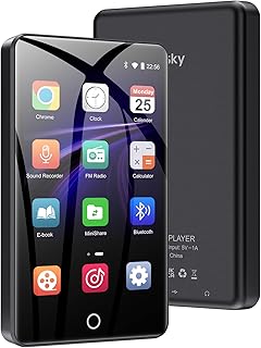 Mp3 Player with Bluetooth and WiFi, Oilsky 3.5IN 1080P Full Touch Screen MP4 with Speaker, Portable Muisc MP3 MP4 Player with FM Radio, Recording, E-Book, Browser, Max Support 512GB TF Card