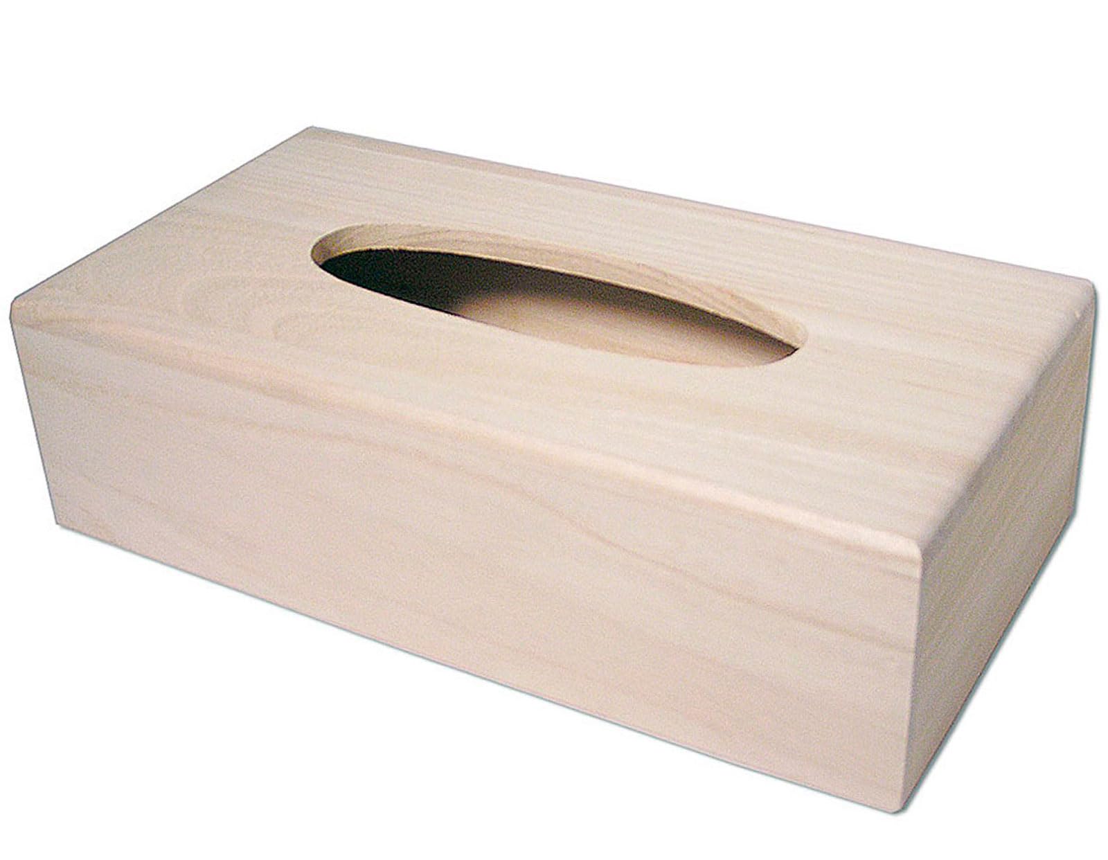 Pudełko balsa drewniane chusteczki z pokrywką 25x12x7cm.