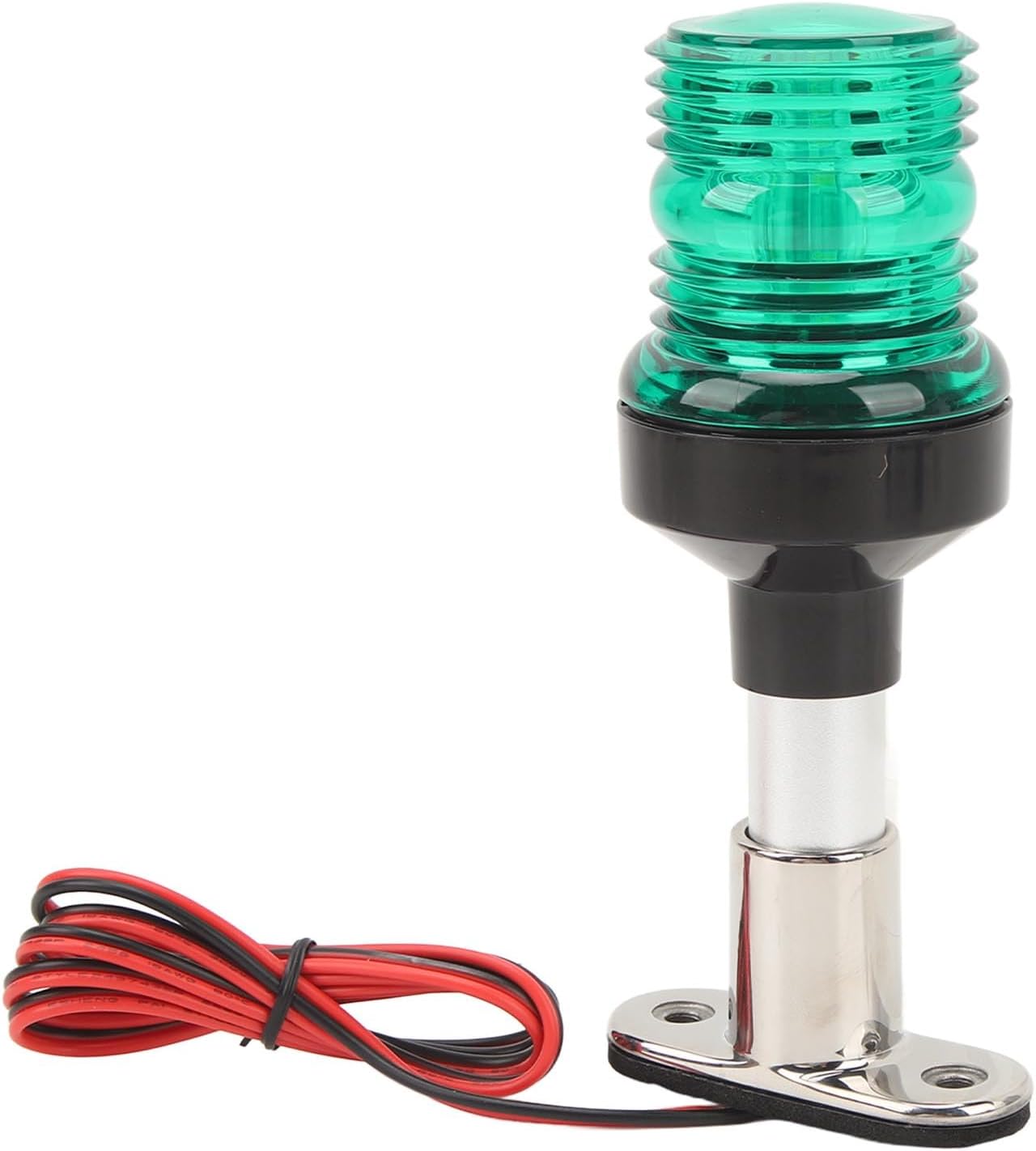 Marine LED Navigation Anchor Light, Stainless Steel Boat Anchor Light, Stable Boat Stern Light for Fishing Boats and Yachts (Green)