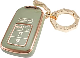 for Honda Key Fob Cover Premium Car Key Case Shell with Fashion Keychain fit Honda Accord Civic CRV Pilot Odyssey