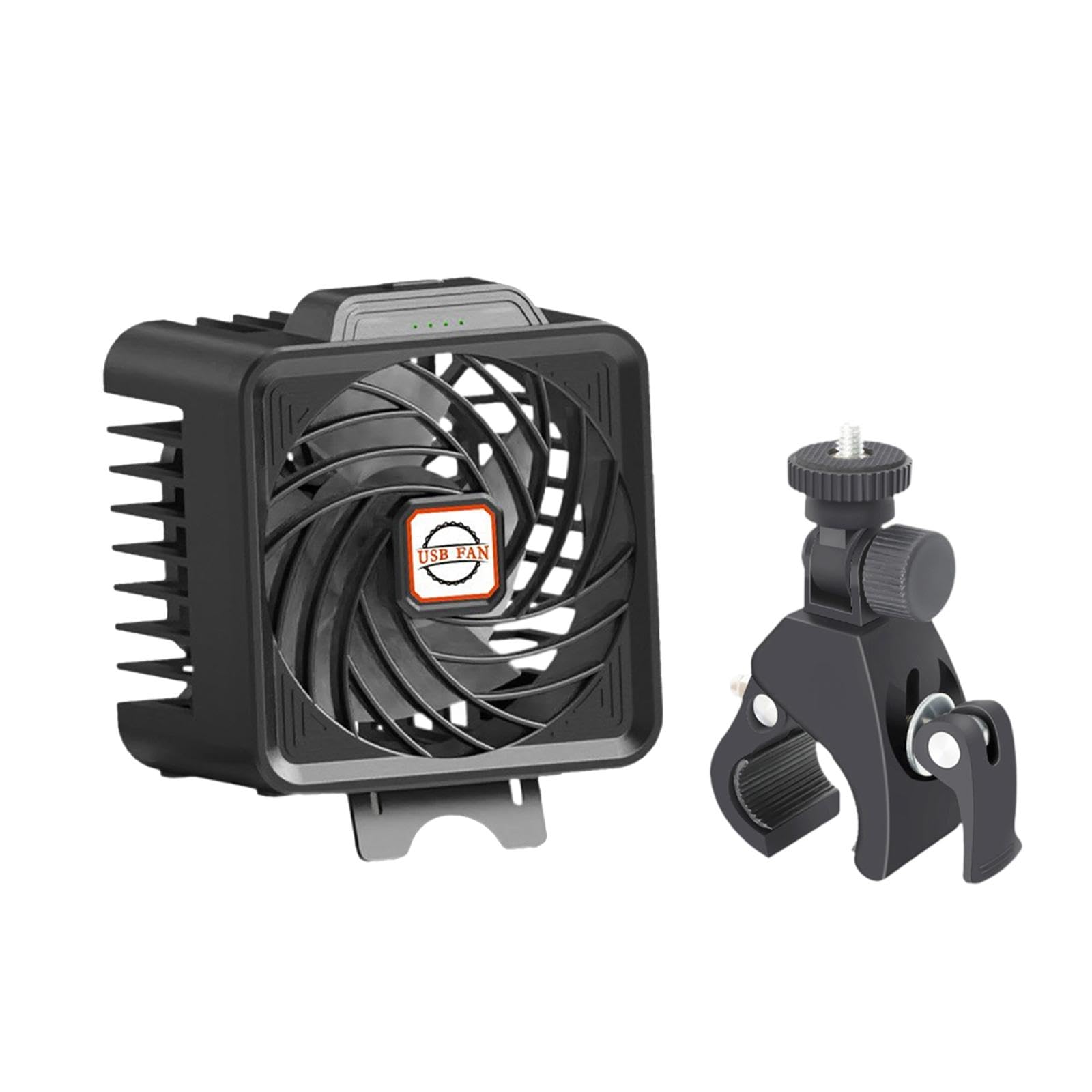 Ventilatore USB per con Morsetto Regolabile E Impostazioni Personalizzabili per, Nero