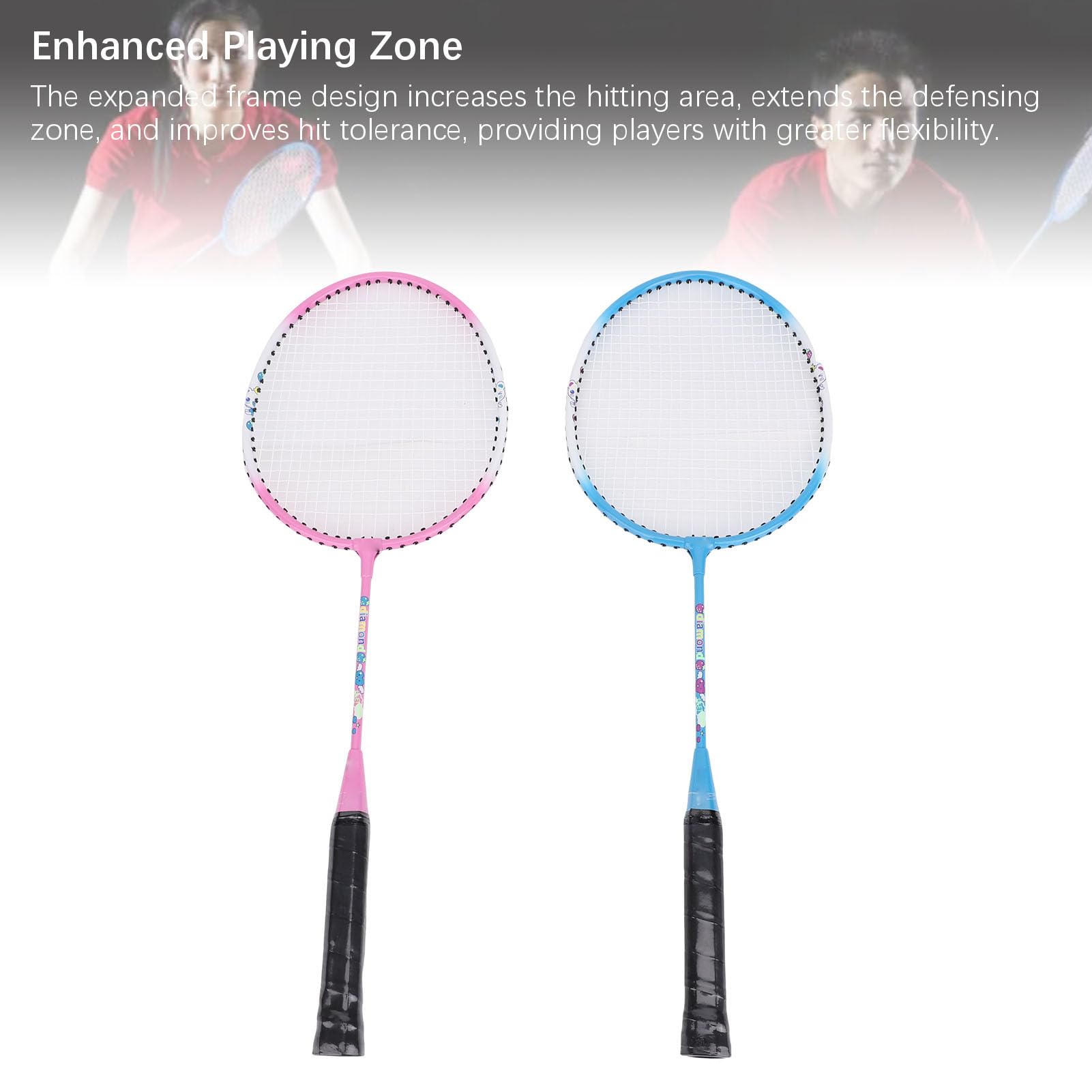 Changor Juego de 2 Raquetas de Bádminton para Jugar Al Aire, Fibra de