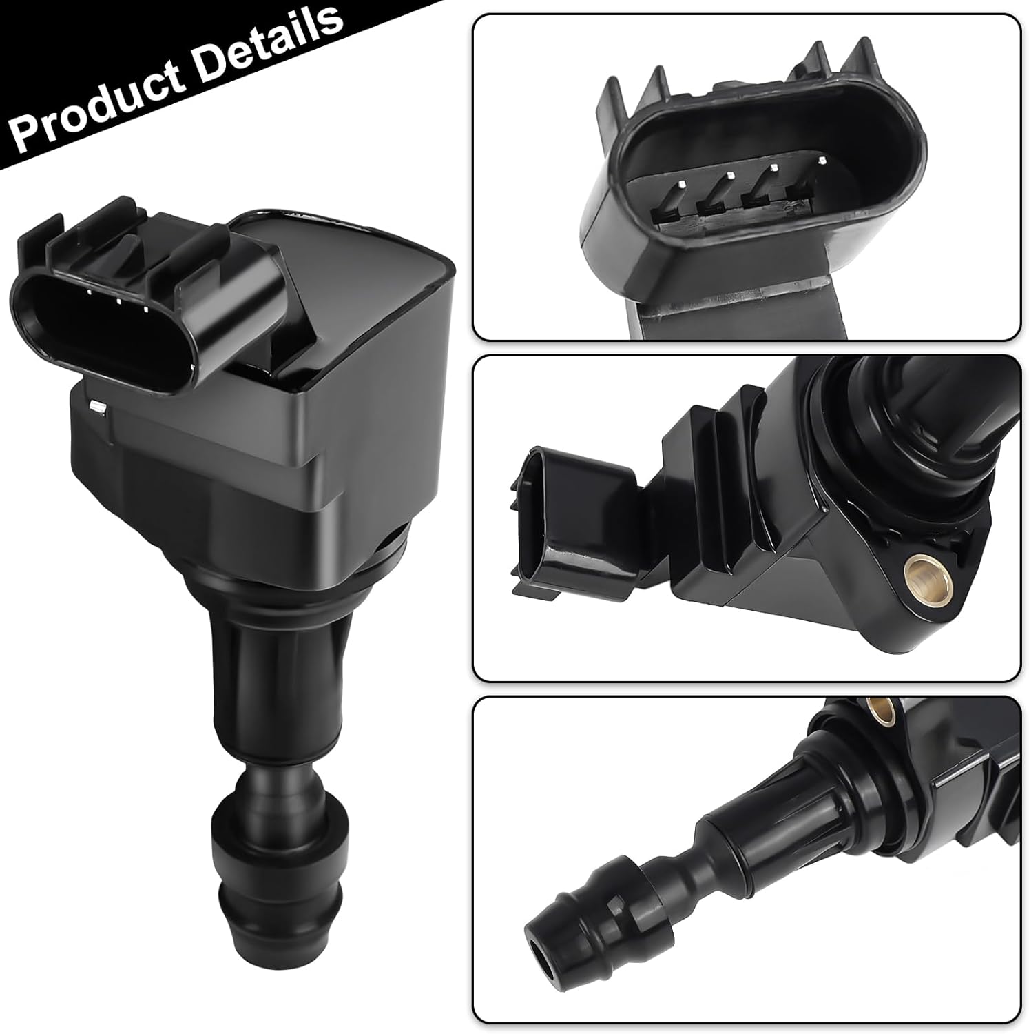 4pcs Ignition Coil & Spark Plug Compatible with Chevy Malibu Cobalt HHR Saturn Ion Sky Buick Regal 2008 2009 2010 2011 2012 2013 2014 Coil Pack 2.0L 2.2L 2.4L Replaces# UF491 C1552