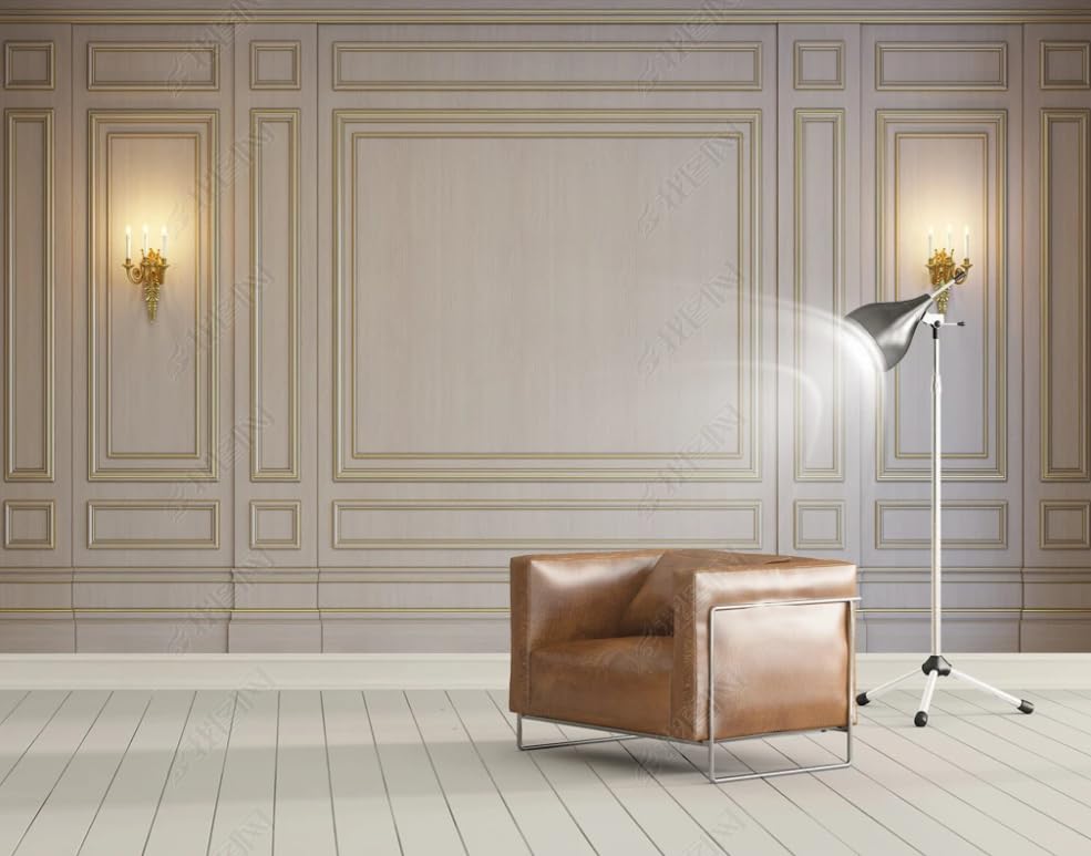 Papier peint intissé mur d’orposter géant pour un salon élégant