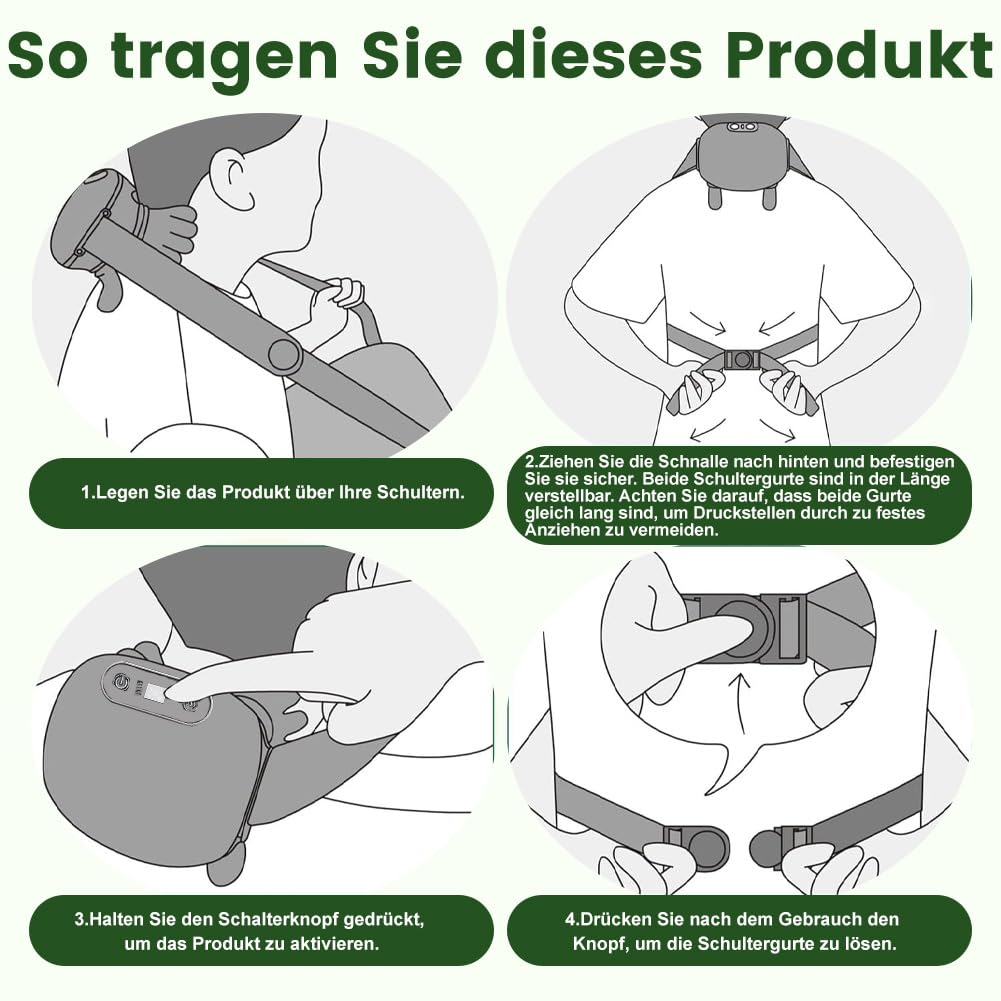 Massagegerät, 4D Nackenmassagegerät mit Wärme, Massagegerät Nacken, Shiatsu Massagegeräts, Nackenmassage Schultermassage Gerät, Entspannt die Muskeln und lindert Müdigkeit, für Zuhause & Büro