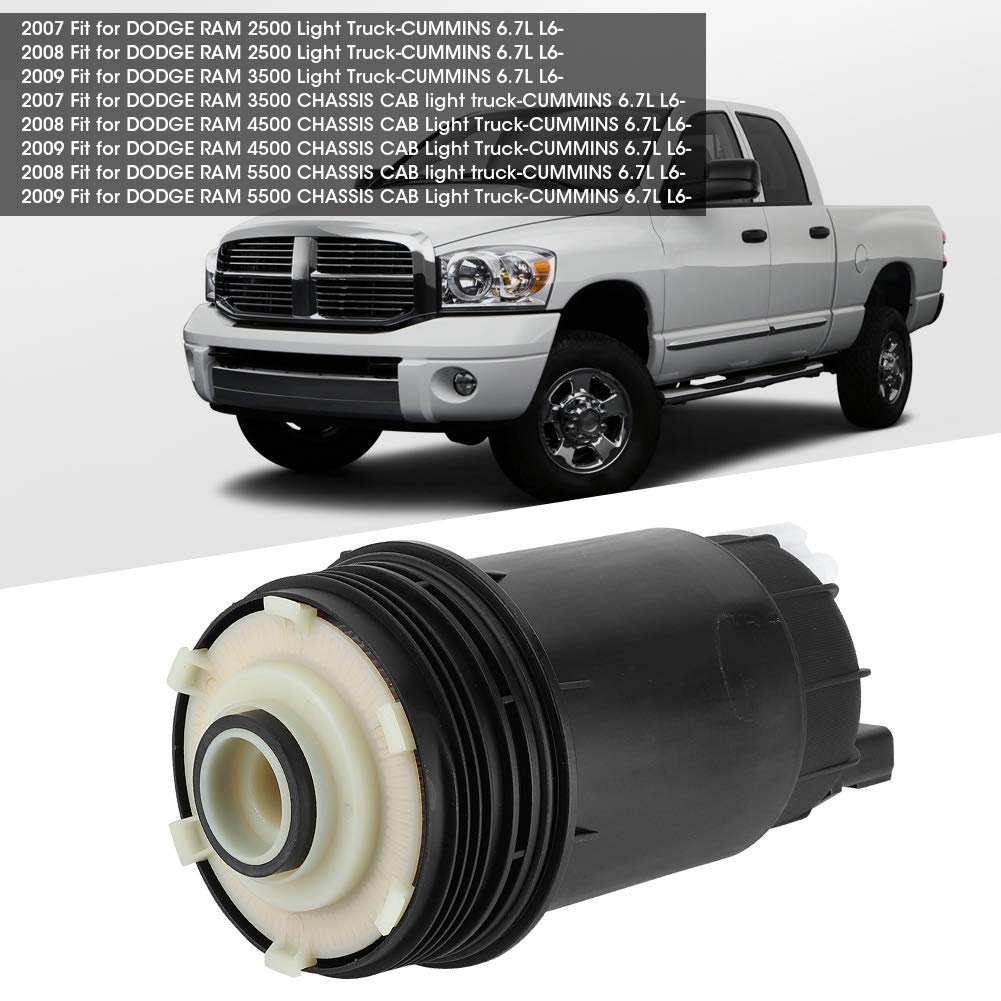 Filtro Carburante, Gruppo Filtrante FS43252 con Separatore Acqua Compatibile con Dodge Ram 2500 3500 6,7 L, Ricambio per Sistema Diesel e Manutenzione del Motore Auto