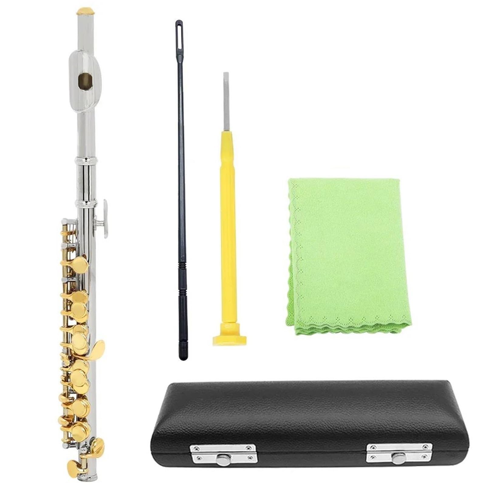 Classic Flet Poprzeczny Profesjonalny Półwymiarowy Flet Miedziowo Niklowy Piccolo Z Klawiszem C Posrebrzane Instrumenty Dęte Drewniane