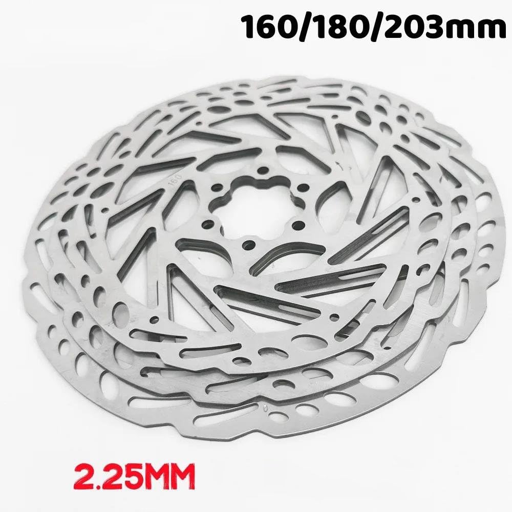 Bremsscheibe 160/180/203mm 2,25mm Dicke Elektrische Fahrrad Bremsscheibe Verdickte Hochfeste Bremsscheibe Für Motorrad Motorrad Scheibenbremsscheibe (Größe : 180mm)