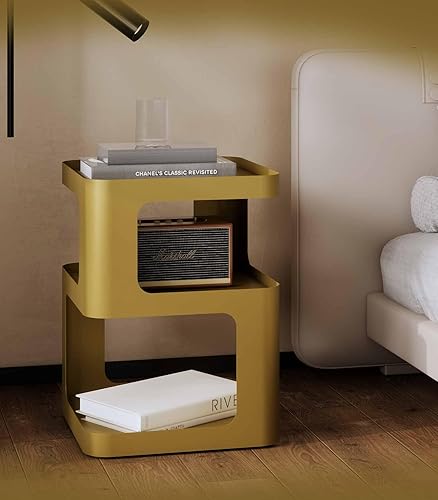XIV Mesa auxiliar, mesa auxiliar pequeña, mesita de noche moderna, mesita de noche decorativa, mesitas de noche de 3 niveles, mesa auxiliar de cama