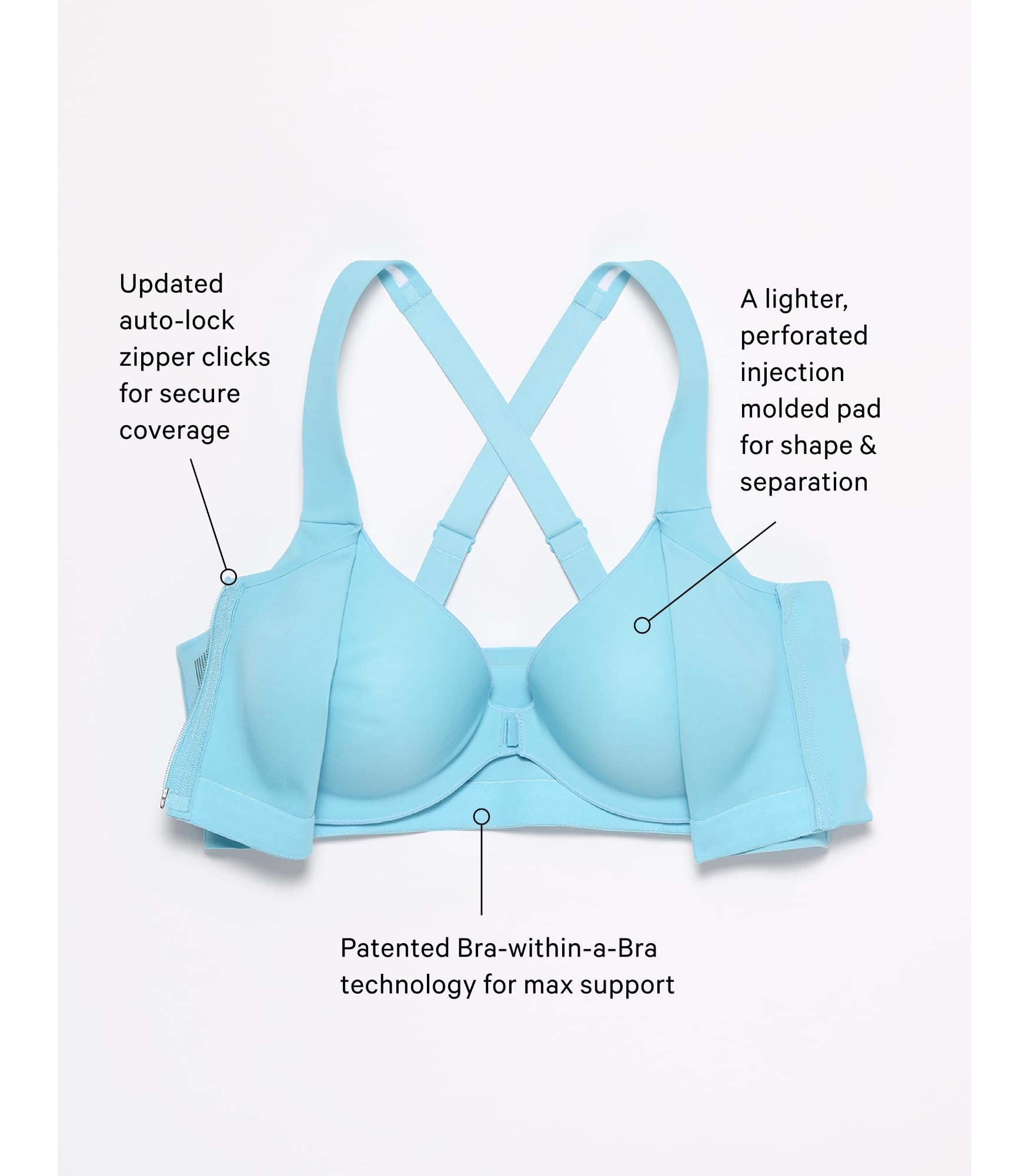 Victoria's Secret Knockout Front-Close Sports Bra: Black Vsx Logo 34DDD