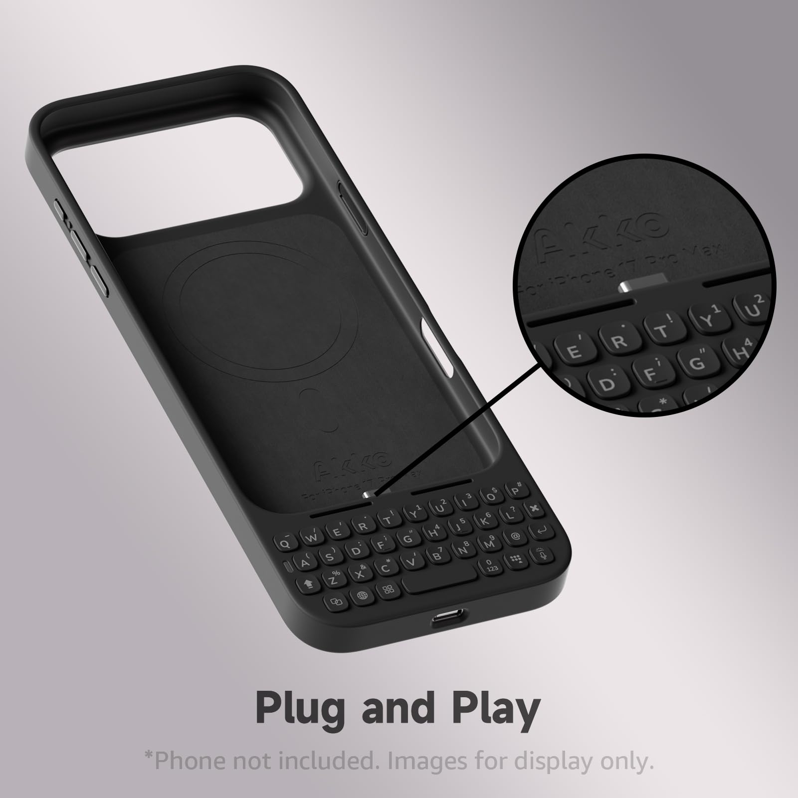 iPhoneアクセサリー AkkoMobilePhone Keyboard iPhone17ProMax Amazon.com: Akko MetaKey Keyboard for iPhone 17 Pro Max Maximize