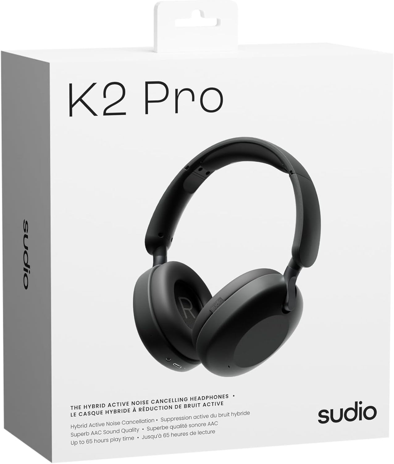 sudio K2 Pro ワイヤレスヘッドホン ブラック Sudio K2 Pro ブラック | 密閉型ハイブリッドアクティブノイズ