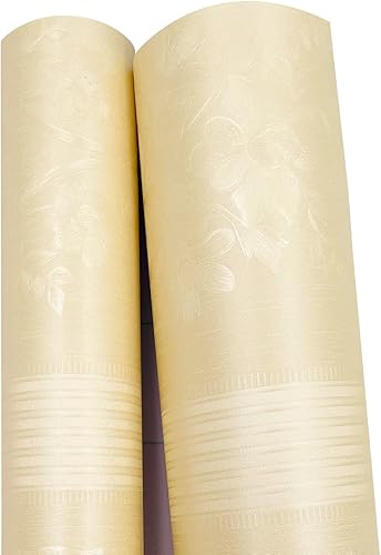 Miniatura 10 de Y - Revestimiento autoadhesivo de papel con diseño de flores amarillas para cajón, para el hogar, escuela, estudio, escritorio de 17.7 pulgadas por