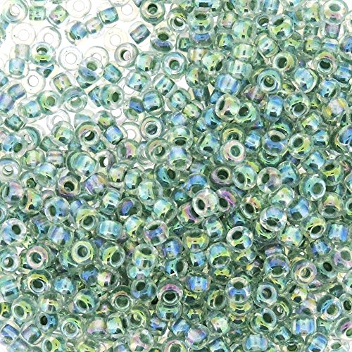 Miyuki Seed Beads 8/0 Seafoam Lined Crystal AB 22gram Tube of Beads by Miyuki