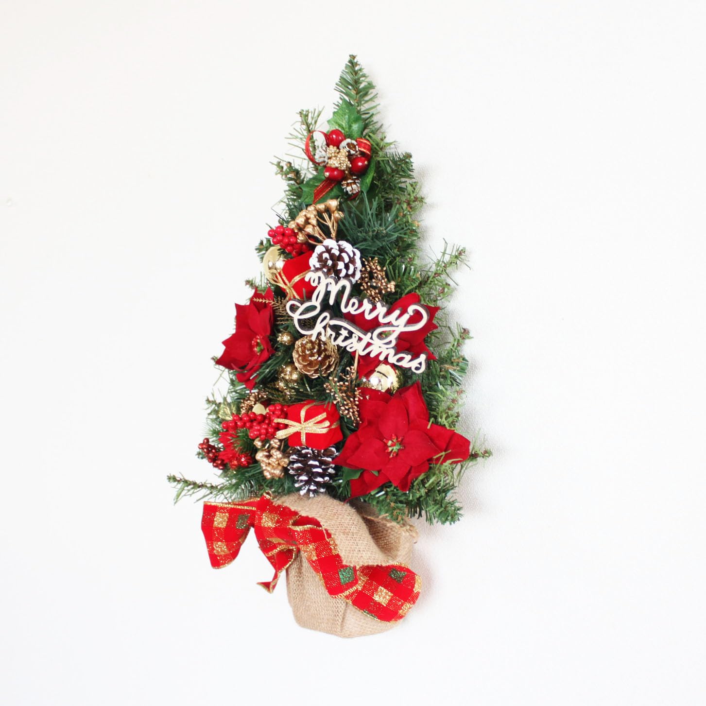 Amazon.co.jp: 壁に掛けられるクリスマスツリー リース型クリスマス