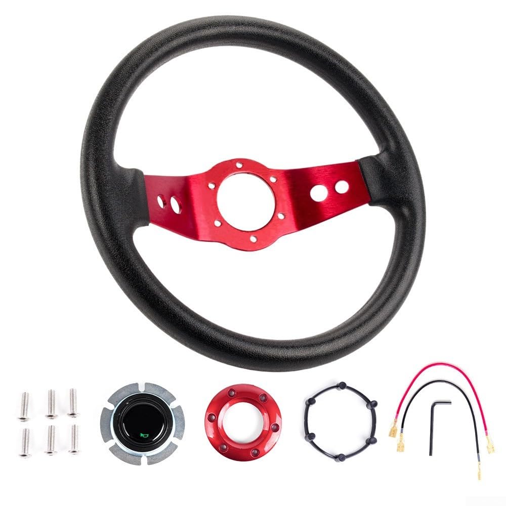 Volante da corsa, 13 pollici, 320 mm, controller di gioco rotondo per auto, simulatore di guida per PC, per PS4, XBOX, accessori per giochi di corse ARCADE (nero)
