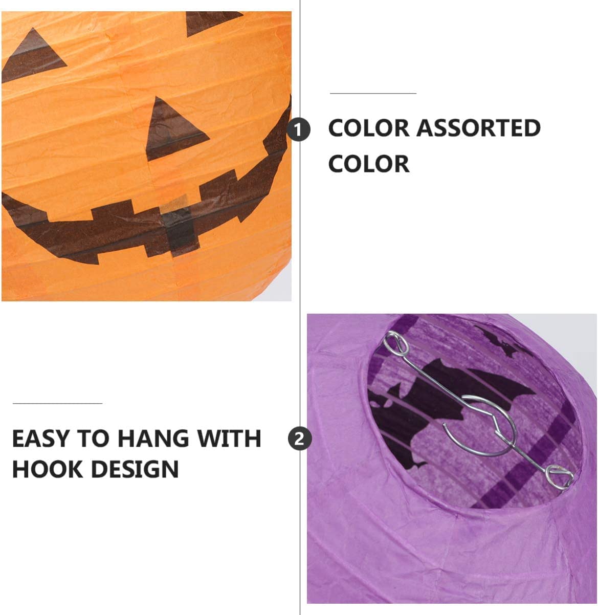 Latarnia na Halloween 10 Sztuk Pająk Papierowa Latarnia Dekoracyjna Dynia Wisząca Szkielet Czarownica Halloween Dekoracja na Halloween