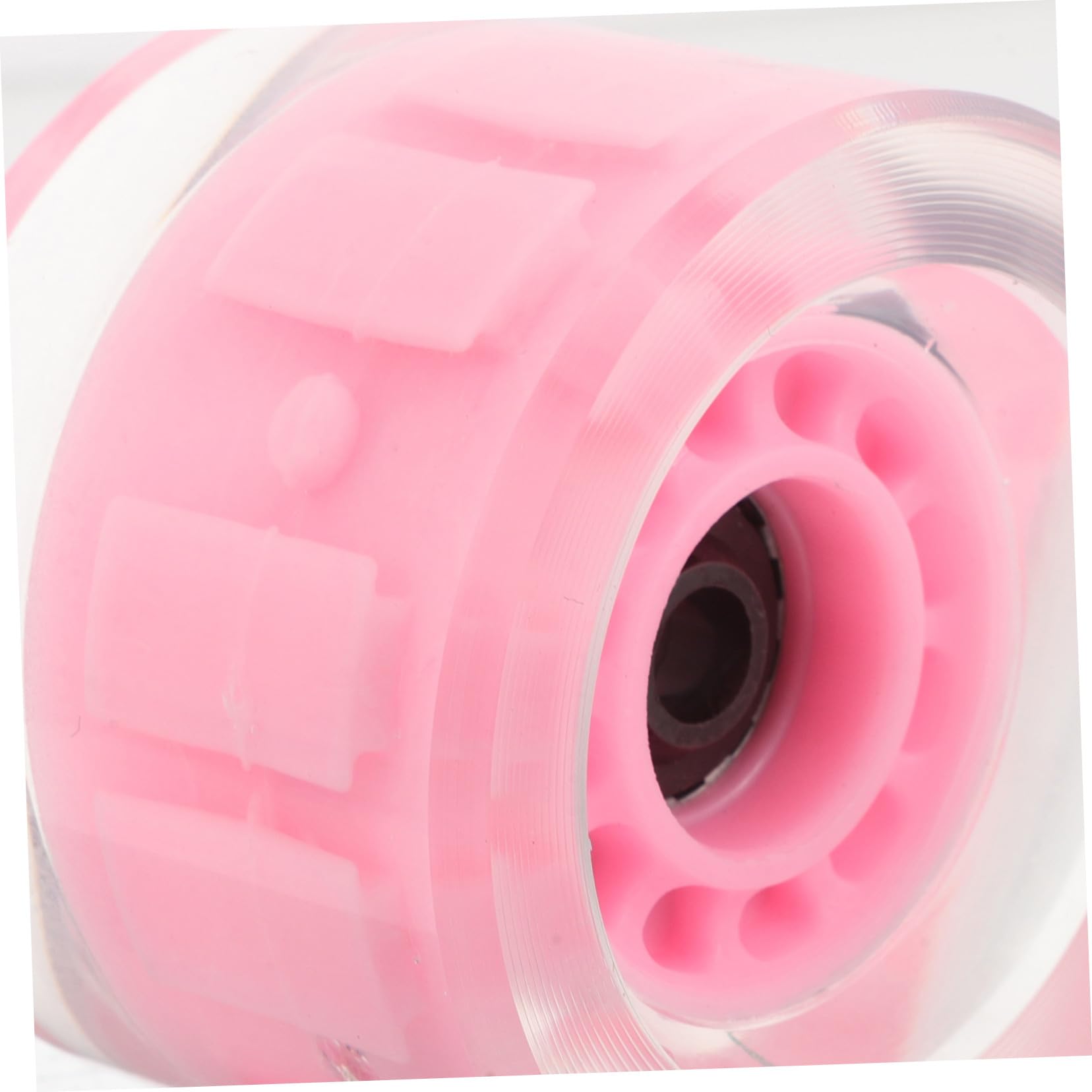 BESPORTBLE Ruedas de Patineta Cruiser Iluminadas de PU Rosa 4 Piezas