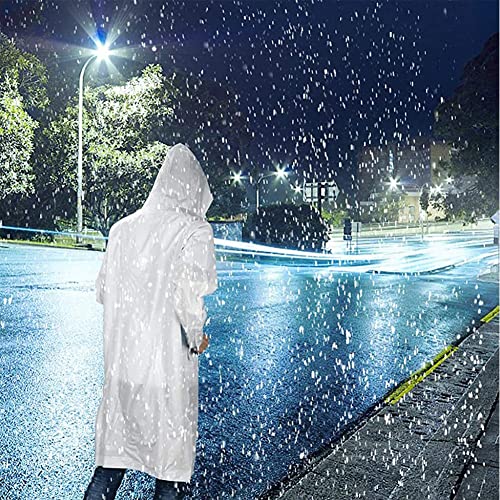 Image of GUSTAVE 2Pcs Rain Ponchos for Men Women, Reusable EVA Raincoats with Hood for Rain Ponchos for Camping, Hiking, Music Festival, Outdoor Activities