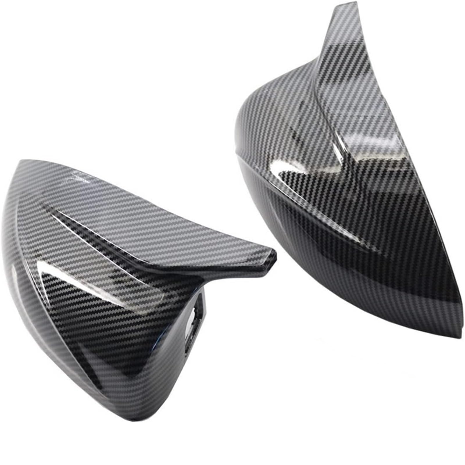 Coque de rétroviseur latéral aspect carbone de haute précision avec assistance