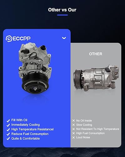 Miniatura 8 de ECCPP Compresor de AC con embrague 2012-2018 apto para Lexus ES350 3.5L CO 29042C compresor de CA