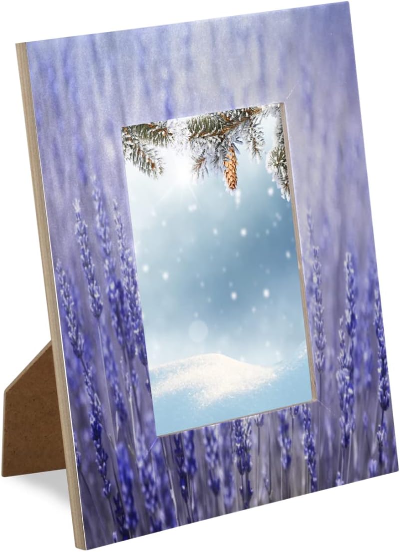 Lavender Light Purple 4x6 Picture Frame Wood Photo Frames