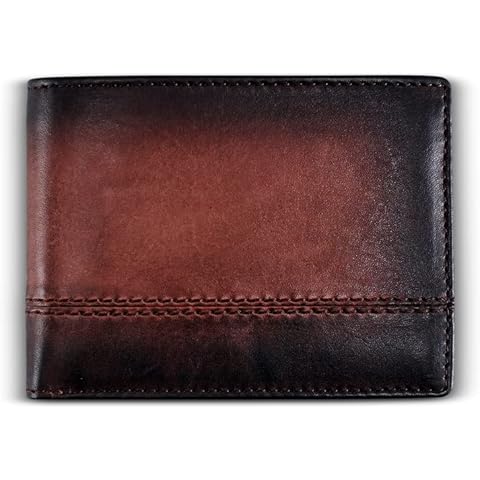 BULL GUARD Rfid Leather Wallet | The Respected Gentlemans Bifold Slim for Men | Travel Secure RFID Blocking | Mens Full Grain Leather Wallet with Removable ID Credit Card Holder