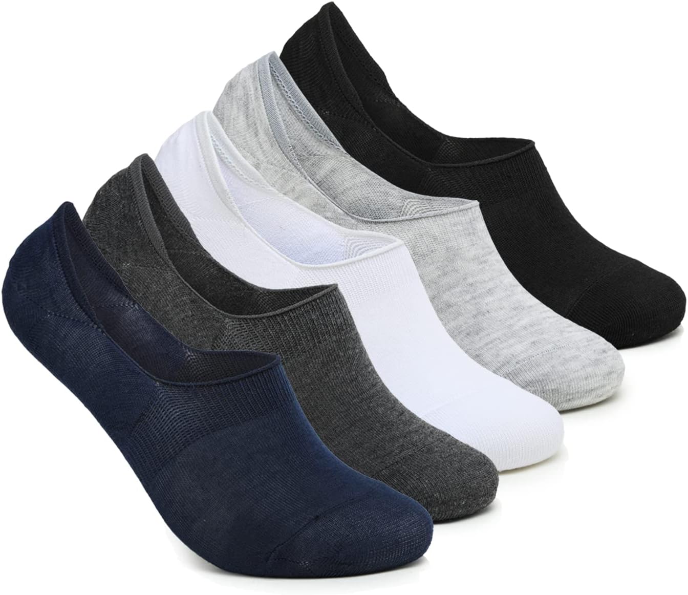 Cotton no show loafer socks for men and women with Anti Slip - Pack of 5 Free Size