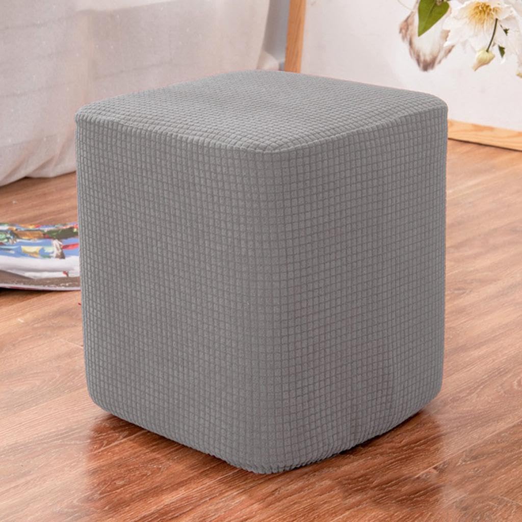 ZOOMELLA Square Foot Rest Ottoman Covers Decorative Footstool Slipcover Gray|Home & Garden |Slipcovers-image-44