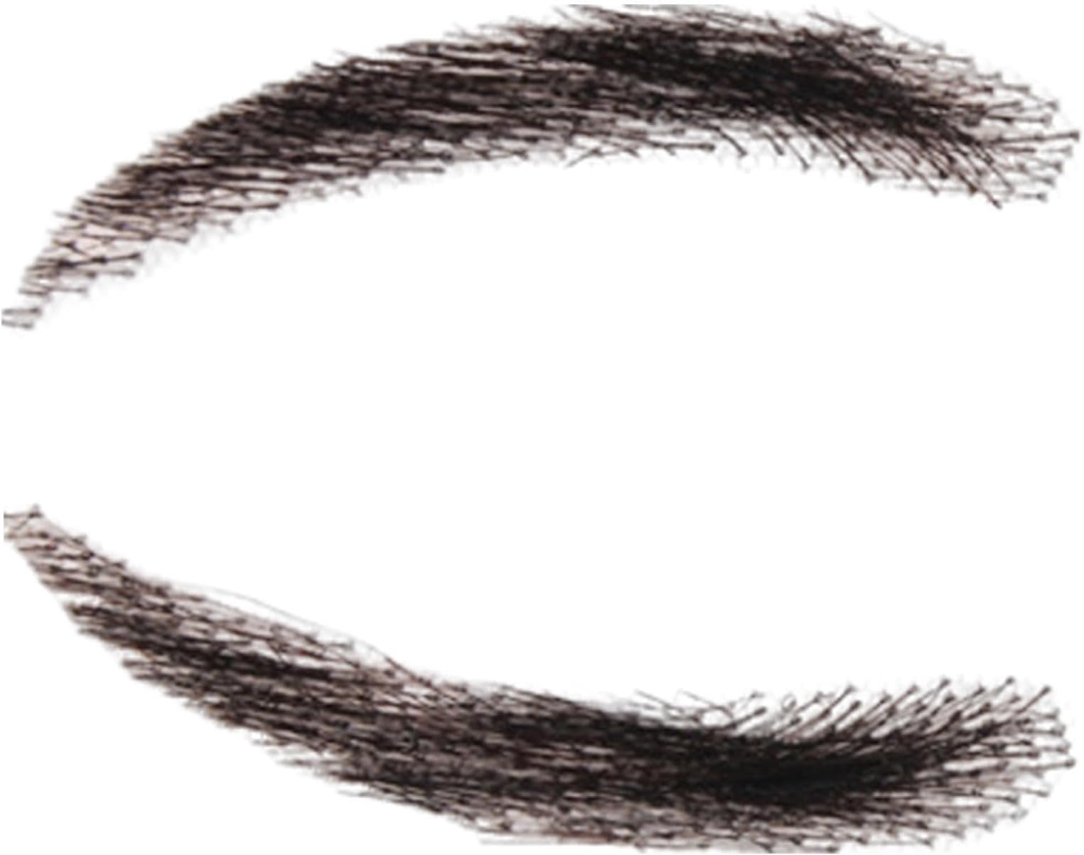 False Eyebrows Human Hair - 1 Pair Real Hair Brows | False Eyebrows For Men | Reusable Fake Lace Eyebrows | Human Hair False Eyebrows | Breathable Fake Eyebrows Extensions For Holiday Makeup