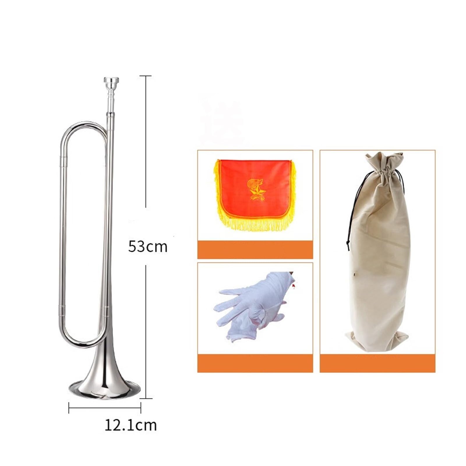 trąbka instrument Trąbka młodzieżowa B płaska srebrna typu 160 z ustnikiem flagowym 7C i torbą
